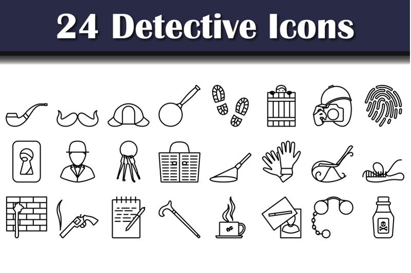 detective-icon-set