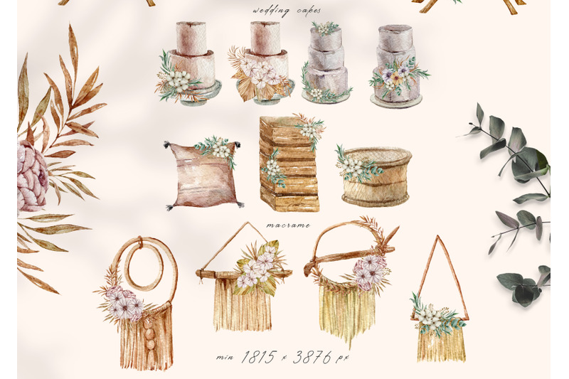 watercolor-boho-wedding-floral-decor-clipart-22-png-files