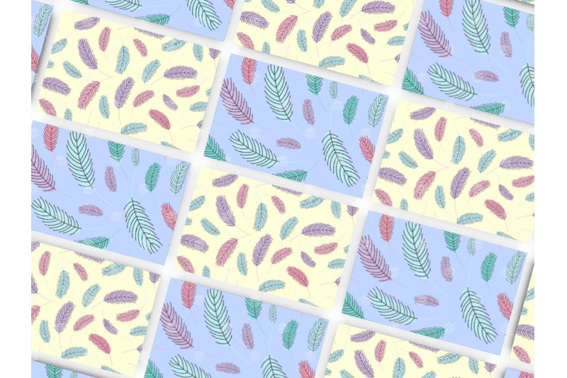 feathers-seamless-patterns-pack