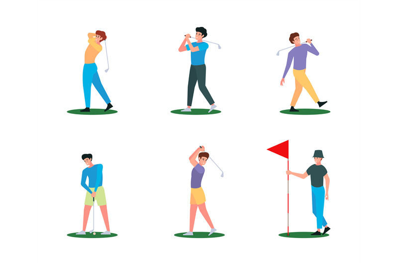 golf-players-sport-characters-golf-premium-activities-recreation-pers