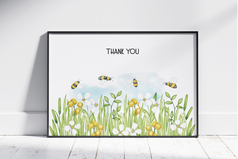 watercolor-clipart-quot-bees-and-honey-quot