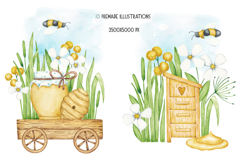 watercolor-set-honey-festival