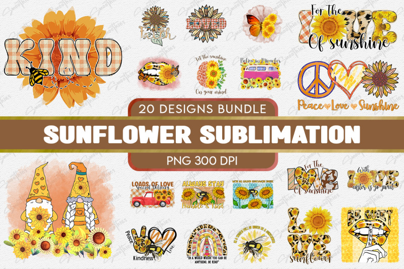 sunflower-sublimation-sunflower-bundle