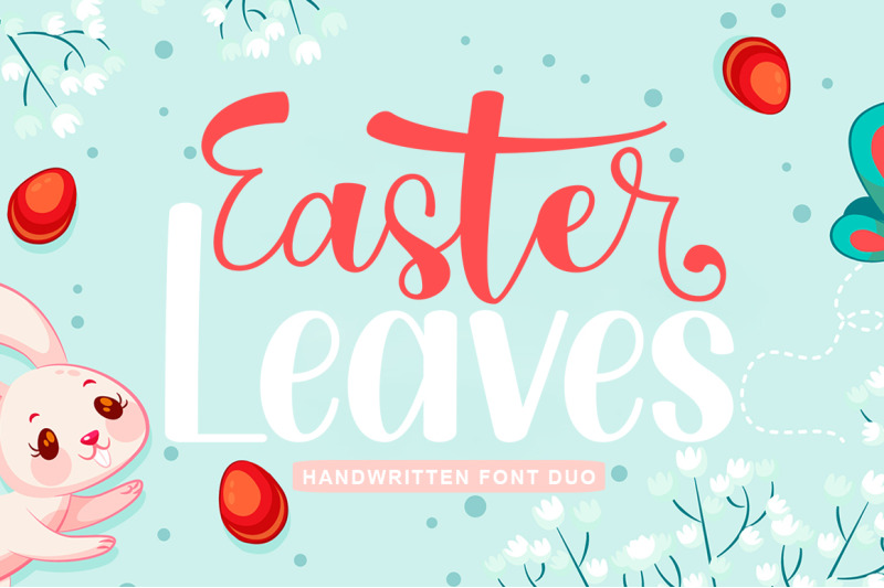 easter-leaves-font-duo