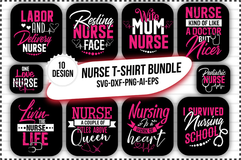 nurse-t-shirt-bundle