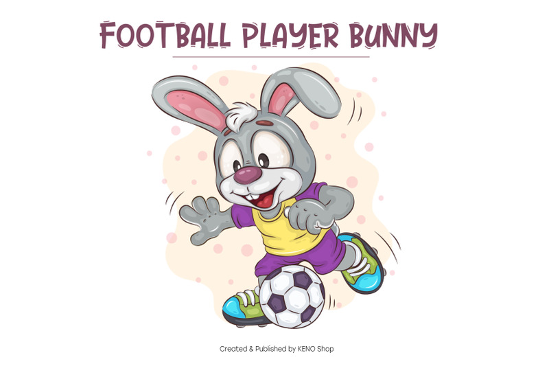 cartoon-bunny-football-player-t-shirt-png-svg