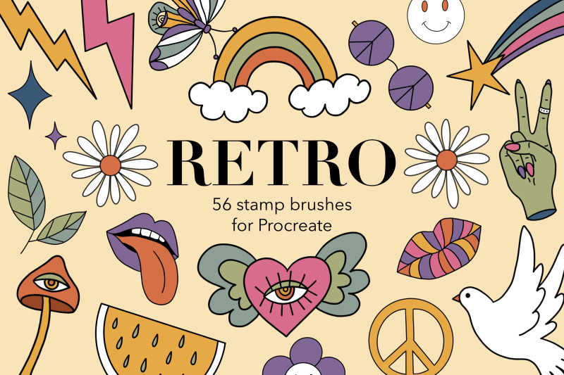 56-groovy-retro-stamp-brushes-for-procreate