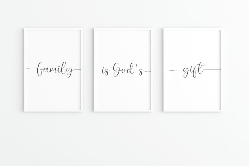 set-of-3-prints-family-is-god-039-s-gift-family-sign-family-gift