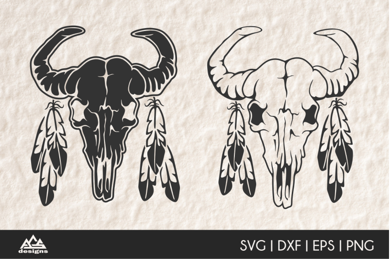 boho-buffalo-skulls-svg-design
