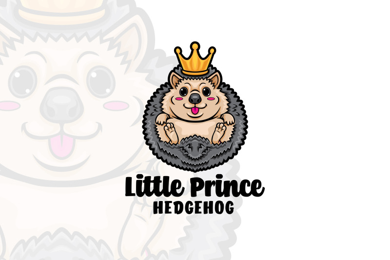 hedgehog-prince-cartoon-mascot-logo