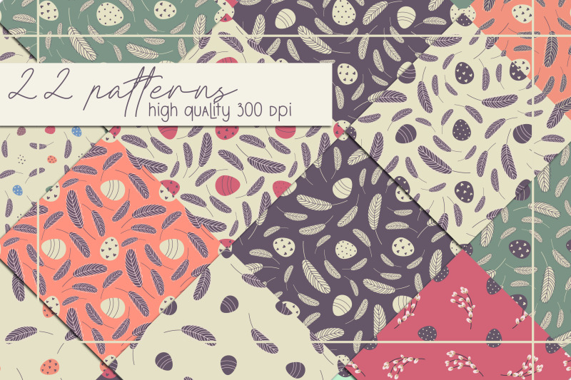 easter-seamless-patterns-easter-eggs-digital-papers