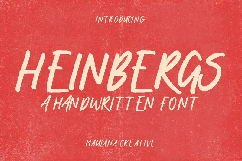 heinbergs-handwritten-display-font