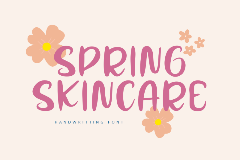 spring-skincare-handwritting-font