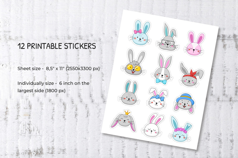 cute-rabbit-faces-stickers-printable-sticker-bundle