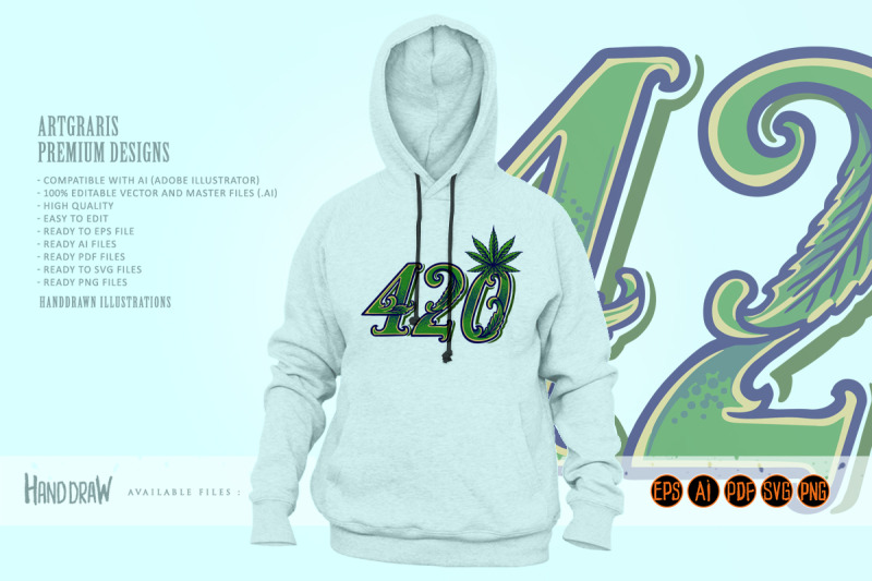 420-word-lettering-weed-leaf-cannabis-logo-illustrations