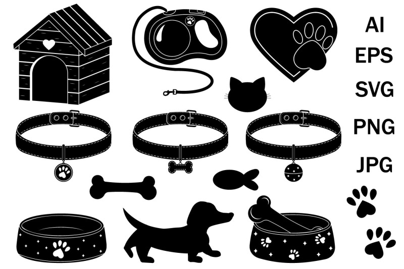 a-set-of-cats-and-dogs-a-trace-of-an-animal-svg