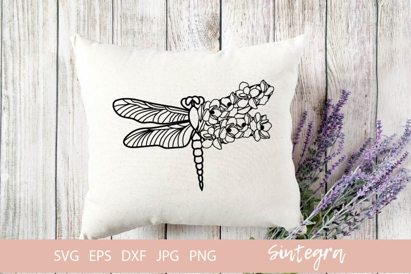 dragonfly-with-flowers-svg-cut-file