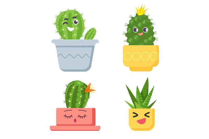 cute-cactus-with-faces-collection-succulent-plant