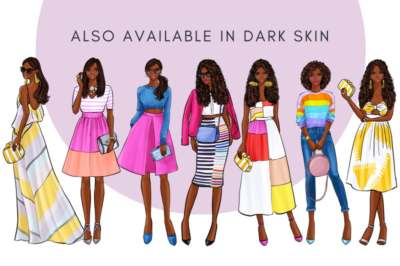 girls-in-brights-2-light-skin-watercolor-fashion-clipart