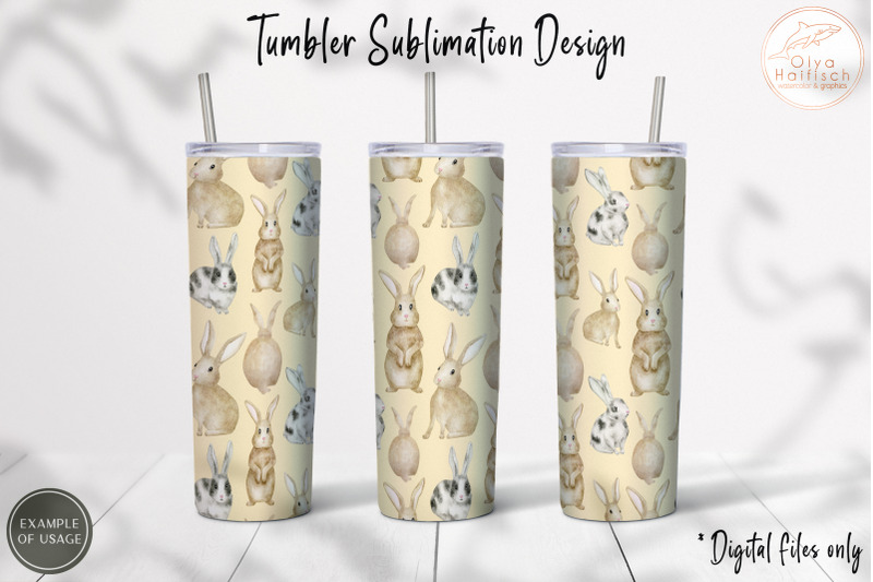 watercolor-rabbits-tumbler-sublimation-png-cute-bunny-tumbler-wrap