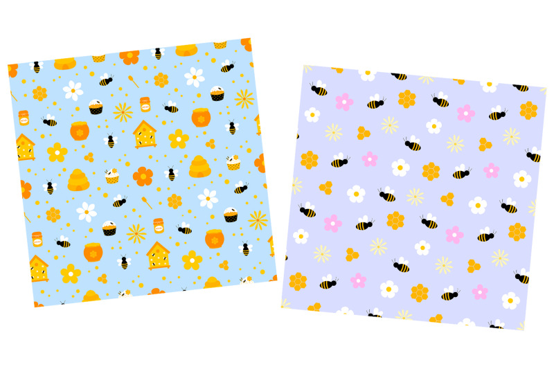 bees-pattern-honey-pattern-bees-background-bees-svg