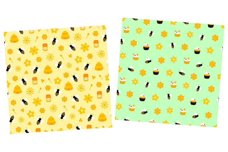 bees-pattern-honey-pattern-bees-background-bees-svg