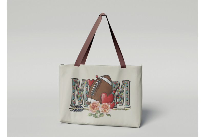 football-mom-boho-floral-sublimation