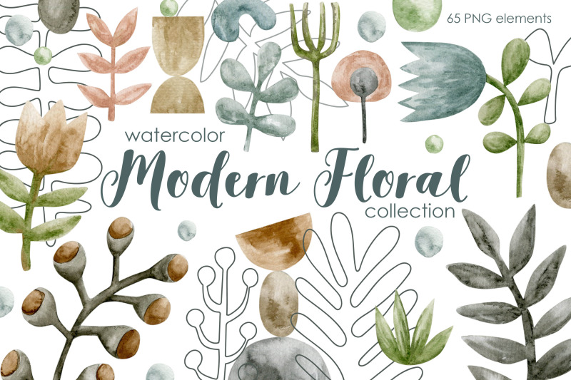 watercolor-modern-floral-collection