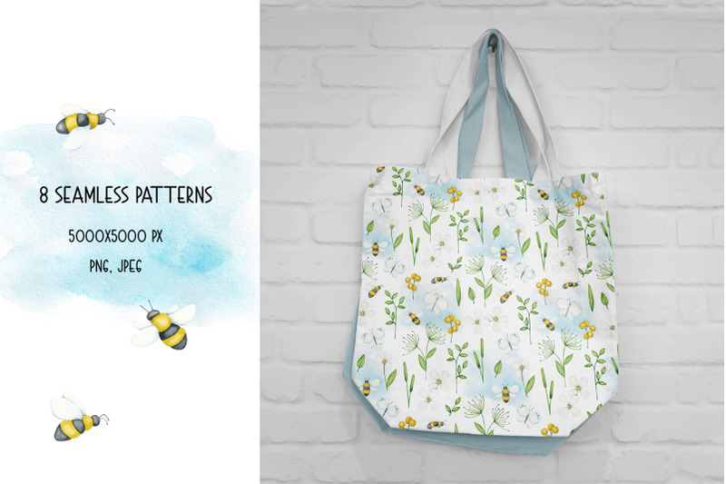 seamless-patterns-quot-bees-and-honey-quot