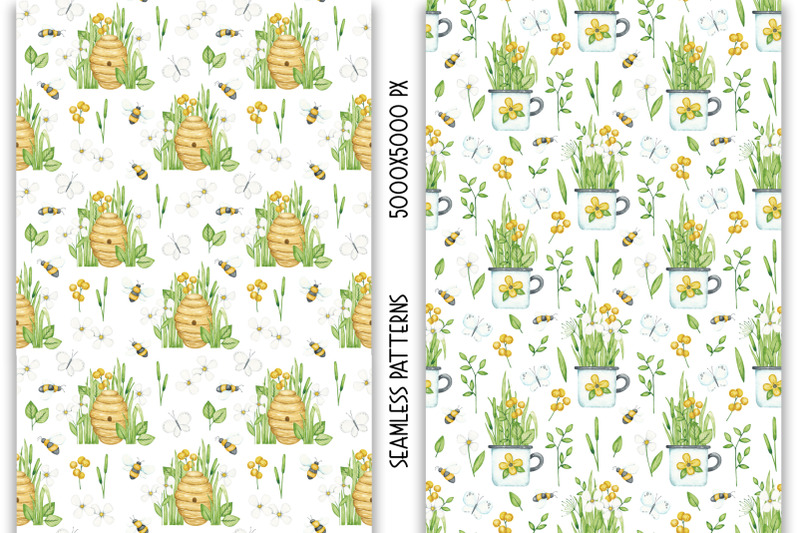seamless-patterns-quot-bees-and-honey-quot