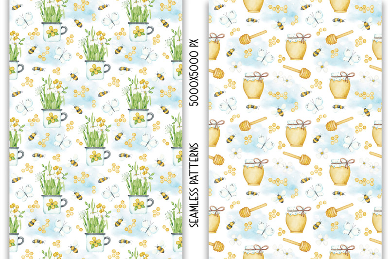 seamless-patterns-quot-bees-and-honey-quot