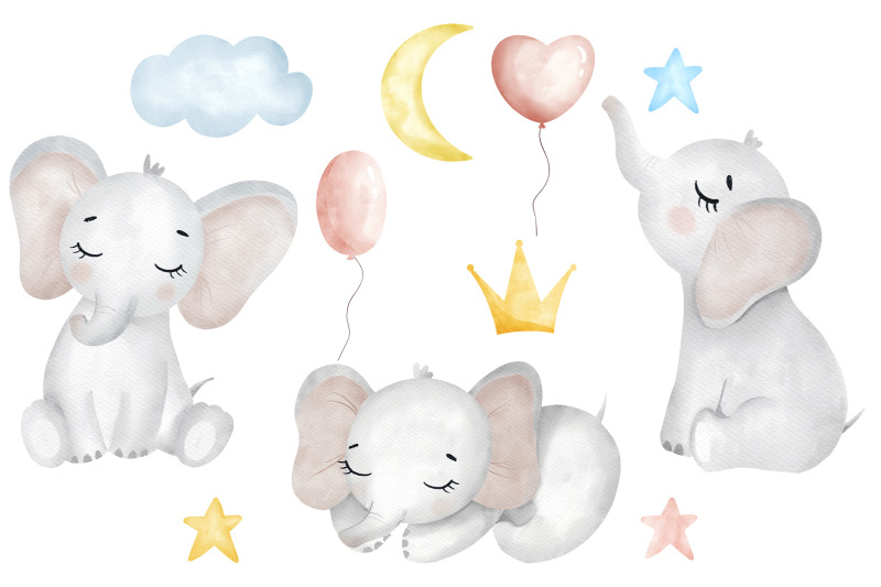 watercolor-girl-elephant-clipart-png-baby-shower-clipart