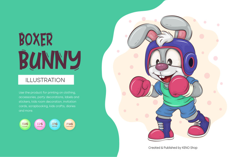 cartoon-bunny-boxer-t-shirt-png-svg