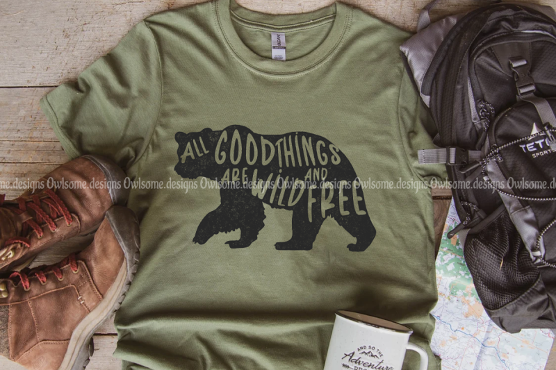 vintage-bear-wild-and-free-sublimation-design