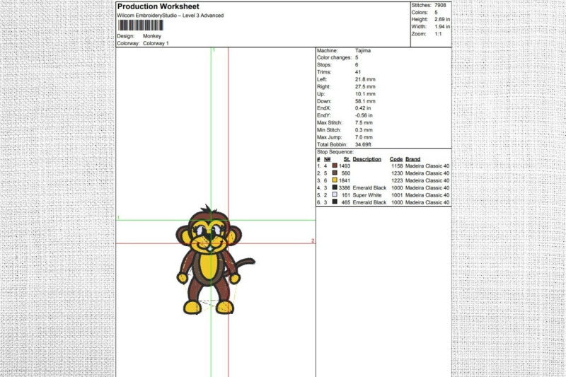 monkey-embroidery-designs