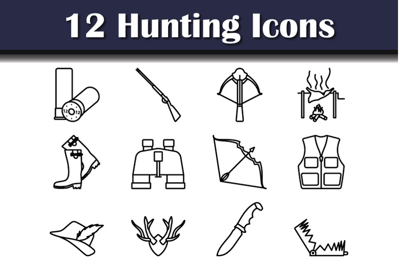 hunting-icon-set