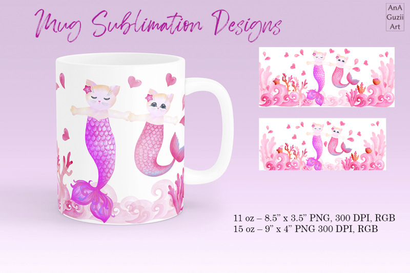 mermaid-cats-sublimation-designs-mother-039-s-day-sublimation