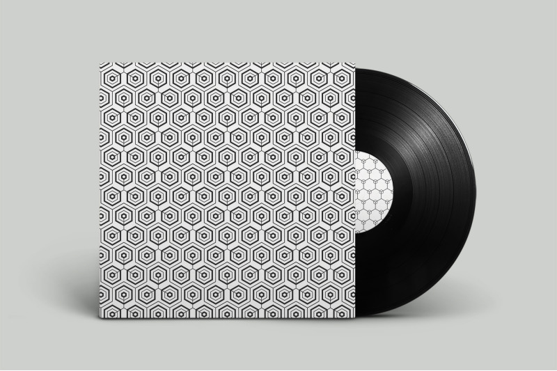 hexagons-digital-paper-10-seamless-vector-patterns