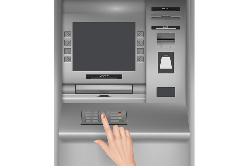 atm-screen-monitor-of-payment-machines-hand-holding-money-and-banking