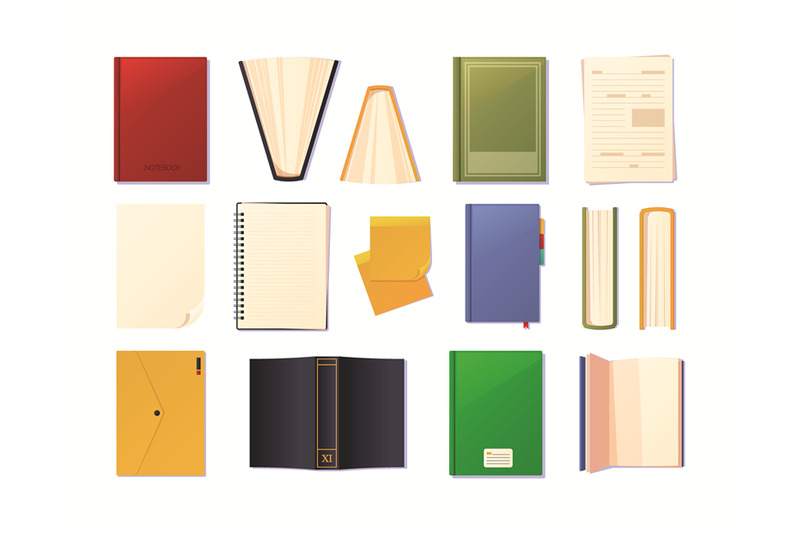 books-top-view-puzzle-3d-cover-of-cardboard-folders-with-business-pap