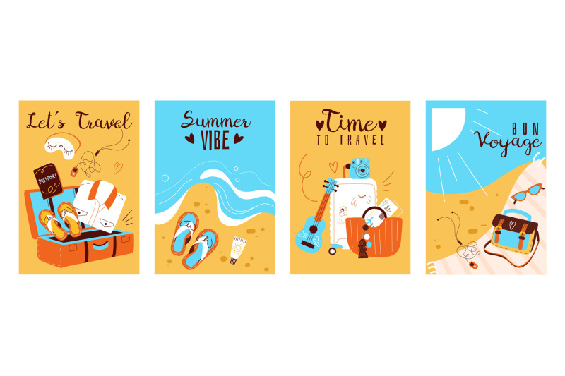 travel-cards-summer-time-beach-holiday-elements-sea-vacation-accesso