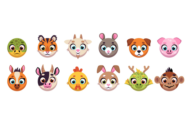 animals-circle-faces-funny-cartoon-muzzles-round-shapes-ui-apps-ico