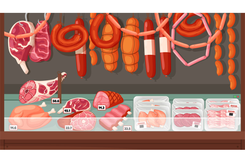 butcher-shop-showcase-fresh-farm-products-market-shelves-different