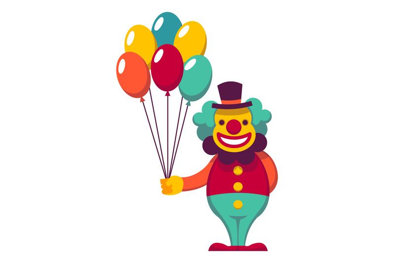 clown-with-balloons-circus-symbol-funfair-mascot