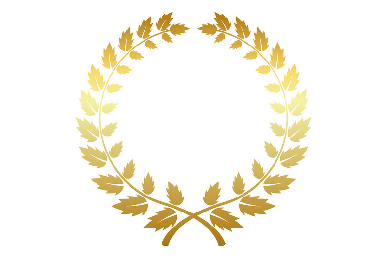 circular-branches-with-golden-leaves-ancient-trophy-symbol