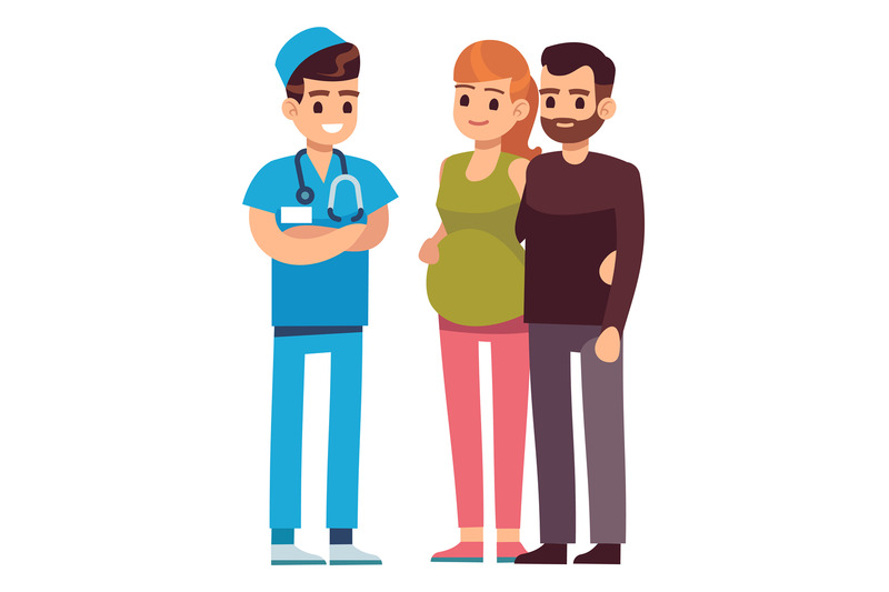 pregnancy-healthcare-concept-smiling-doctor-talking-with-couple