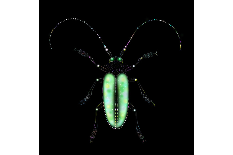 glowing-beetle-on-a-black-background