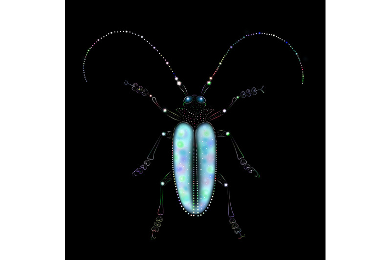 glowing-beetle-on-a-black-background