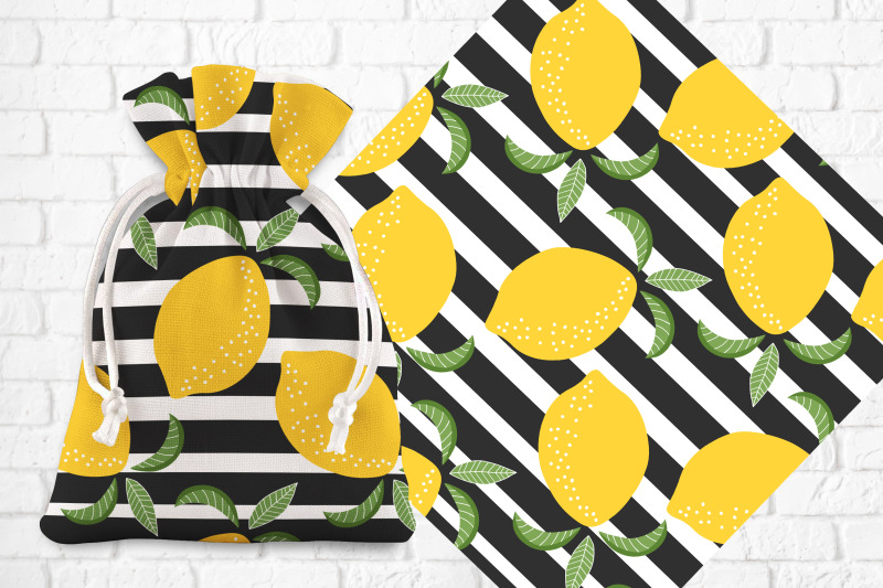 lemon-digital-paper-seamless-lemon-pattern