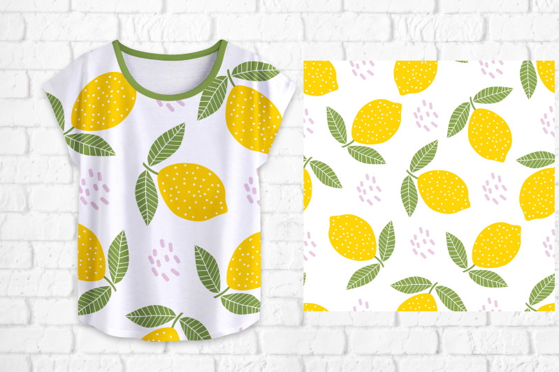 lemon-digital-paper-seamless-lemon-pattern